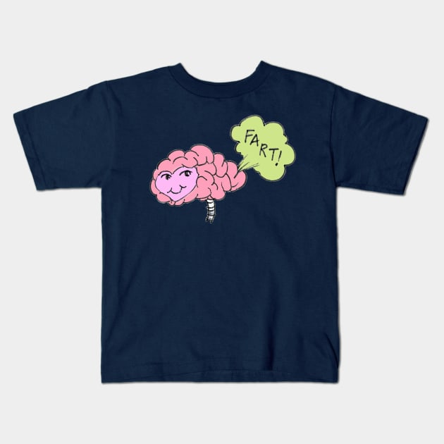 Kam Komics Brain Fart! Kids T-Shirt by Kam Komics 